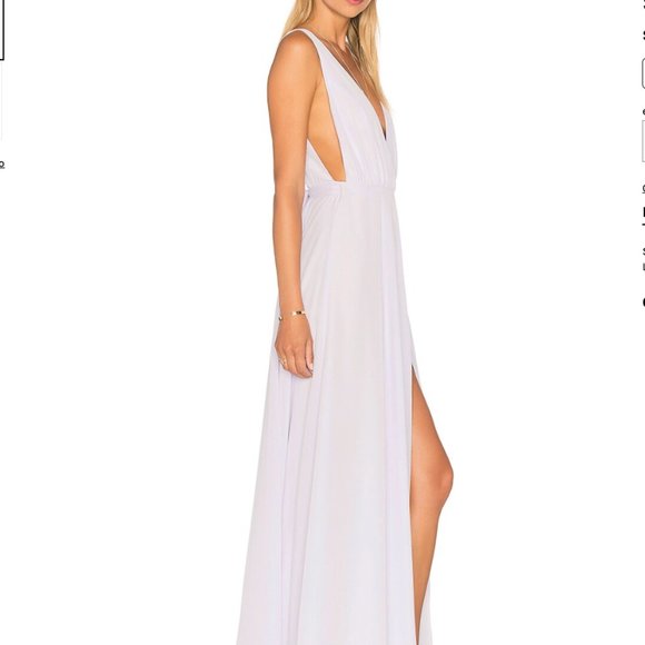 Lovers + Friends lavender purple sleeveless plunging neckline formal prom dress - Picture 3 of 12